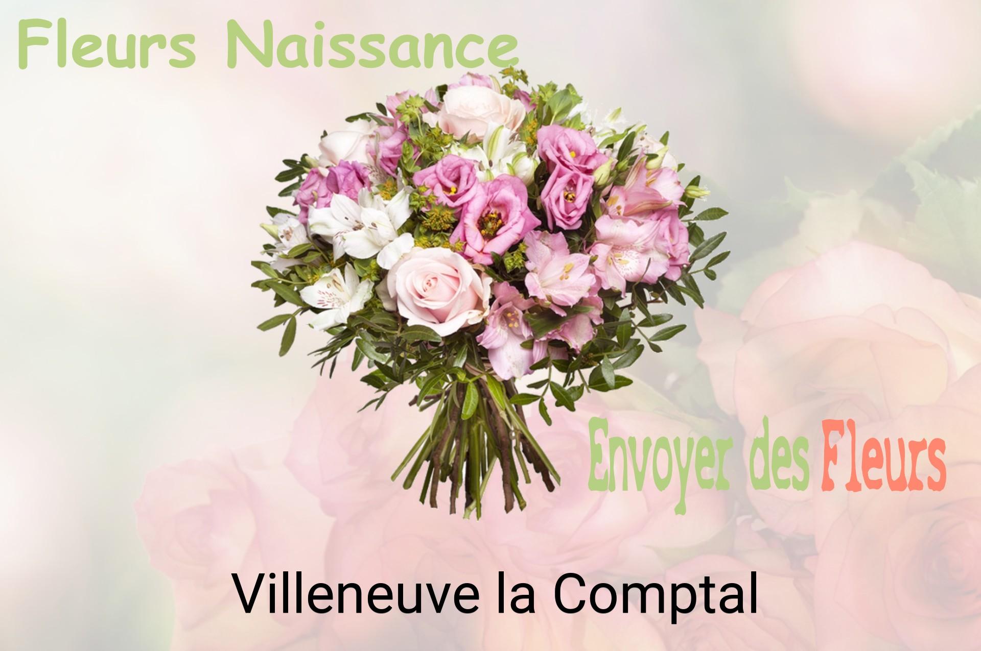 Bouquet de fleurs de naissance livré à Villeneuve-la-Comptal