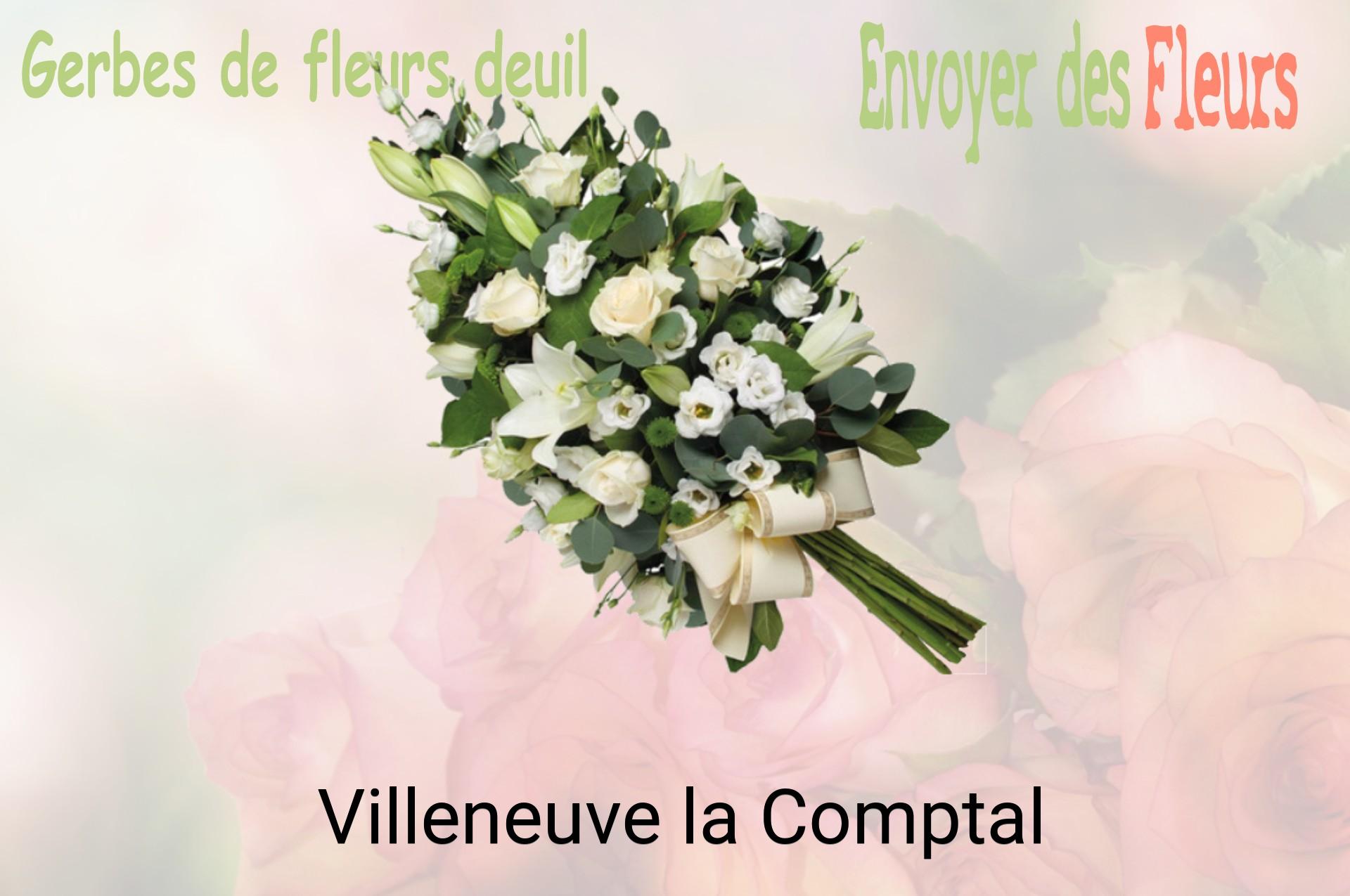 Gerbe de fleurs de deuil livrée à Villeneuve-la-Comptal